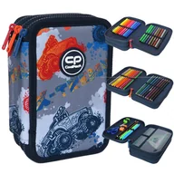 Piórniki - Piórnik 3-komorowy z wyposażeniem Coolpack Jumper 3 offroad - miniaturka - grafika 1