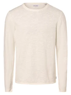 Jack & Jones Sweter z zawartością lnu - JJElinen Mężczyźni Bawełna beżowy jednolity, L - Swetry męskie - miniaturka - grafika 1
