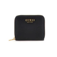 Portfele - Damski Portfel GUESS LARYN SLG SMALL ZIP AROUND SWBA9196370-BLA – Czarny - miniaturka - grafika 1