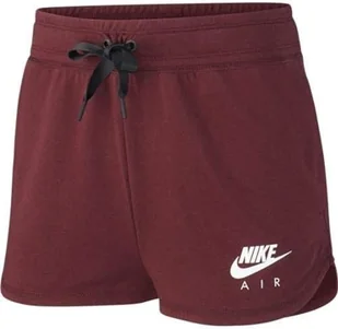 Nike damskie W NSW AIR szorty, noc bordowy/biały, średnie - Spodenki damskie - miniaturka - grafika 1