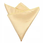 Krawaty i muchy męskie - Poszetka męska w drobną kratkę - szampańska - miniaturka - grafika 1