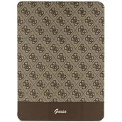 Etui do tabletów - Guess GUFCP12PS4SGW iPad Pro 12.9" brązowy/brown 4G Stripe Allover - miniaturka - grafika 1