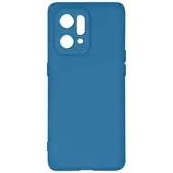 Etui i futerały do telefonów - Etui do Oppo Find X5 silikonowe półsztywne miękkie w dotyku wykończenie niebieskie - miniaturka - grafika 1