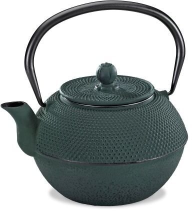 Dzbanek z zaparzaczem do herbaty Kuchenprofi Yasmin, żeliwo, 0,8 l, zielony