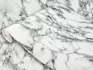 Meble modułowe i akcesoria - Samoprzylepna Okleina Meblowa Marmur Biało-Czarny Na Meble Komodę 45x240 - miniaturka - grafika 1