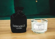 Świece - Świeca Zapachowa Sojowa No2 / Wanilia Róża Drzewo Cedrowe 150g, drewniany knot,35h/Sawarge Candles - miniaturka - grafika 1