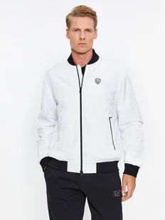EA7 Emporio Armani Kurtka bomber 8NPB12 PN7LZ 1100 Biały Regular Fit - Kurtki męskie - miniaturka - grafika 1