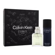 Zestawy perfum męskich - Calvin Klein Eternity zestaw Edt 100 ml + Dezodorant 150 ml dla mężczyzn - miniaturka - grafika 1