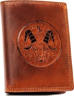 Peterson Duży, skórzany portfel męski z wytłoczonym znakiem zodiaku - Peterson NoSize - Portfele - miniaturka - grafika 1