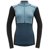 Koszulki sportowe damskie - Damska koszulka Devold Lauparen Merino 190 Zip Neck Wmn Rozmiar: L / Kolor: niebieski/jasnoniebieski - miniaturka - grafika 1