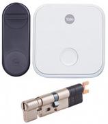 Systemy inteligentnych domów - Zestaw Yale Linus® Smart Lock (Czarny) + Bridge + Wkładka - miniaturka - grafika 1
