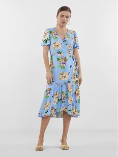 YAS Sukienka codzienna 26029672 Niebieski Regular Fit - Sukienki - miniaturka - grafika 1