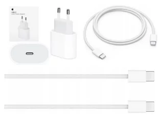 Ładowarka Apple 20W MHJE3ZM/A Nylonowy Kabel MQKJ3ZM/A Do iPhone 15 15 Pro 15 Pro Max - Ładowarki do telefonów - miniaturka - grafika 1