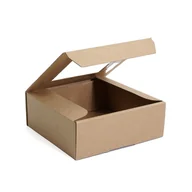 Folia, papier śniadaniowy, serwetki - Pudełko Fasonowe Kraft Z Okienkiem W3-25X24X8 Cm D - miniaturka - grafika 1