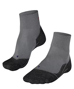 FALKE Mężczyźni Skarpety do wędrówek TK5 Wander Cool Short M SSO Lyocell przeciw pęcherzom cienkie 1 Para, Szary (Hematite 3240), 39-41 - Skarpetki damskie - miniaturka - grafika 1