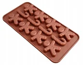 Formy do ciast - FORMA SILIKONOWA DO CZEKOLADY GALARETEK ŚWIĘTA PIERNIKOWY LUDZIK LASKA WOSK - miniaturka - grafika 1