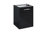 Szafki łazienkowe - Szafka łazienkowa pod blat z koszem na pranie Roca Kwadro Plus 40 cm czarny połysk A857973351 - miniaturka - grafika 1