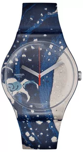 Zegarek Zegarek Swatch SUOZ351 THE GREAT WAVE BY HOKUSAI &amp; ASTROLABE - Zegarki męskie - miniaturka - grafika 1