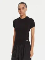 Koszulki i topy damskie - Reebok T-Shirt RK25309CCW Czarny Slim Fit - miniaturka - grafika 1