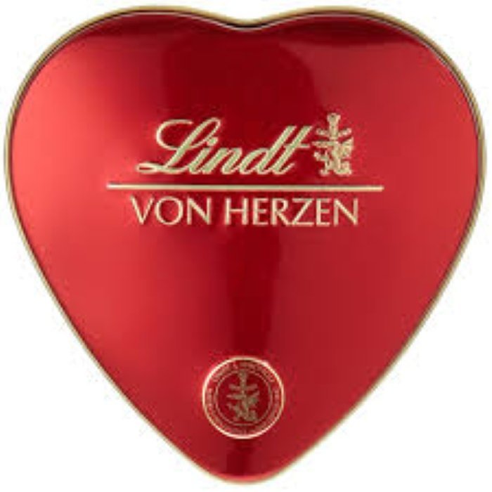 Czekolada mleczna Lindt Von Herzen w metalowej puszce w kształcie serca 30g