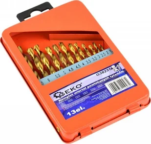 Geko Wiertło KPL.WIERTEŁ 13SZT.1,5-6,5MM POW.TYTAN.M BOX 20/80 G38231 - Wiertła - miniaturka - grafika 1