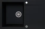 Zlewozmywaki - Kernau Zlewozmywak granitowy KGS V 45A 1B1D Deep Black - miniaturka - grafika 1