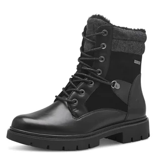 Tamaris Comfort damskie sznurowanie z podszewką i modne kozaki Tex, czarne, rozmiar 36 EU, czarny, 36 EU - Kozaki damskie - miniaturka - grafika 1