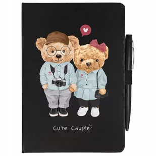 NOTES CZARNY A5+ DŁUGOPIS UROCZA PARA COUPLE Wzory - Zeszyty szkolne - miniaturka - grafika 1