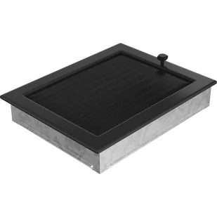 Kratki.pl KRATKA KOMINKOWA PROSTOKĄTNA CZARNA Z ŻALUZJĄ 220X300 MM 22/30CX - Akcesoria kominkowe - miniaturka - grafika 1