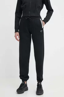 Spodnie damskie - Guess spodnie dresowe KIARA kolor czarny z aplikacją V4GB14 FL04P - grafika 1