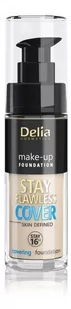 DELIA Cosmetics Stay Flawless Cover Podkład kryjący 16H nr 503 Warm Beige 30ml - Podkłady do twarzy - miniaturka - grafika 1