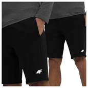 Spodenki męskie - Spodenki dresowe męskie 4F 4FWSS25TSHOM0817-20S Czarny Roz. 3XL - miniaturka - grafika 1