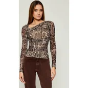 Bluzki damskie - GUESS Bluzka BERNARDETTE | Slim Fit - miniaturka - grafika 1