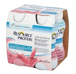 NESTLE Resource protein truskawkowy w sześciopaku 6x 4 x 200 ml - Żywienie medyczne - miniaturka - grafika 1
