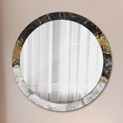 Lustra - Lustro dekoracyjne okrągłe Marmur i złoto - miniaturka - grafika 1