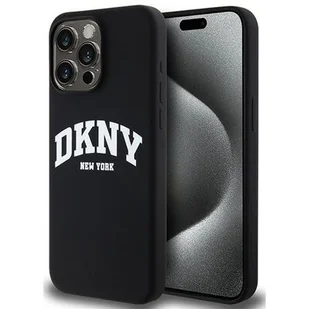 Oryginalne Etui IPHONE 13 PRO MAX DKNY Hardcase Liquid Silicone White Printed Logo MagSafe (DKHMP13XSNYACH) czarne - Etui i futerały do telefonów - miniaturka - grafika 1