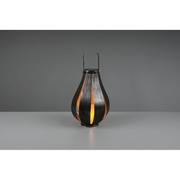 Lampy ogrodowe - Reality LEUCHTEN Solarna lampa stołowa LED Montero, srebro antyczne - miniaturka - grafika 1