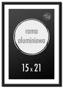Ramki na zdjęcia - Ramka na zdjęcia 15x21 cm A5 Ramki aluminiowe 21x15 cm czarna - miniaturka - grafika 1