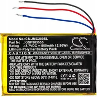Głośniki - stojaki i akcesoria - Cameron Sino JBL Clip 2 GSP383555 800mAh 2.96Wh Li-Polymer 3.7V ) CS-JMC200SL - miniaturka - grafika 1