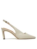 Czółenka - Tommy Hilfiger Szpilki Squared Toe FW0FW08636 Beżowy - miniaturka - grafika 1