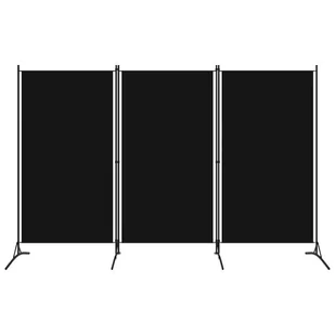 Parawan 3-panelowy, czarny, 260 x 180 cm - Parawany - miniaturka - grafika 1