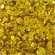 Dekoratorstwo - CEKINY okrągłe MEALICZNE 9mm 15g - Loveart złote - miniaturka - grafika 1