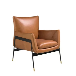 Fotel tapicerowany brązową skórą bydlęcą  5091 ANGEL CERDA - Fotele Fotel tapicerowany brązową skórą bydlęcą  5091 ANGEL CERDA - Fotele - miniaturka - grafika 1