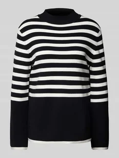 Sweter z dzianiny o kroju comfort fit z mieszanki wiskozy z półgolfem - Swetry damskie - miniaturka - grafika 1
