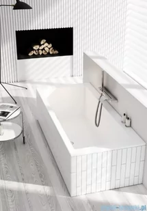 Schedpol Schedline Vella Set 2.0 wanna prostokątna z nośnikiem styropianowym 170x75 cm 3WSP.VS2P-17075 | - Wanny z hydromasażem - miniaturka - grafika 4