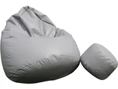 Pufy i podnóżki - Pufa sako XXXL worek + gratis szara - miniaturka - grafika 1