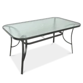 Stoły ogrodowe - Stół ogrodowy Holiday, czarny, 150x90x70 cm - miniaturka - grafika 1