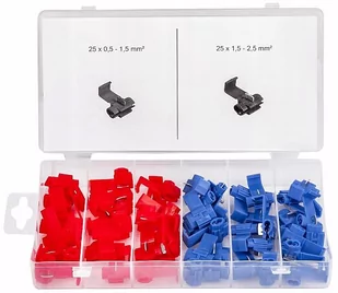 SZYBKOZŁĄCZA ELEKTRYCZNE 0,5-2,5 50szt. /SILVER - Kable - miniaturka - grafika 1