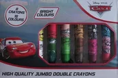 Kredki, ołówki, pastele i pisaki - Kredki dwustronne jumbo Cars, 16 kolorów - miniaturka - grafika 1
