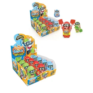 JOHNY BEE LIZAK MACZANY W PROSZKU ROBOT DPI&LICK (40G) 12SZT - Gumy do żucia, lizaki, dropsy - miniaturka - grafika 1